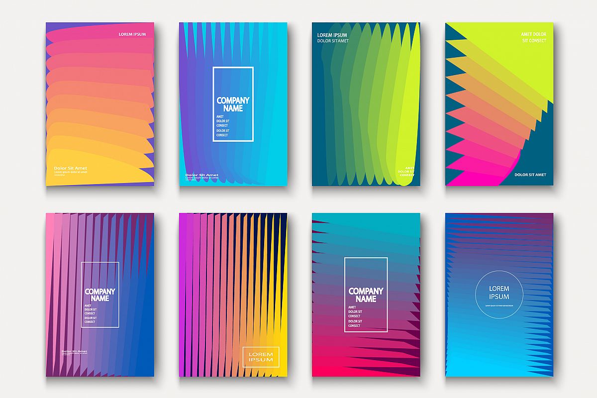 Trendy cool neon minimal abstract modern covers geometric example image 1