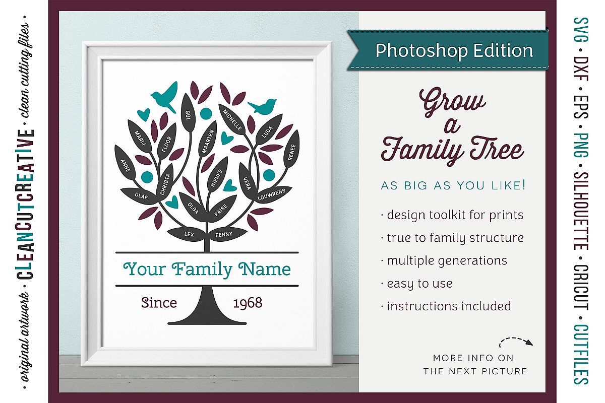 Grow a FAMILY TREE - Photoshop Edition - clipart design set example image 1