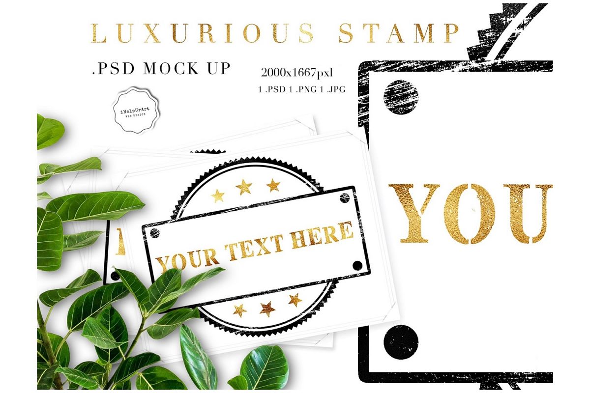 Stamp Mock Up .PSD example image 1