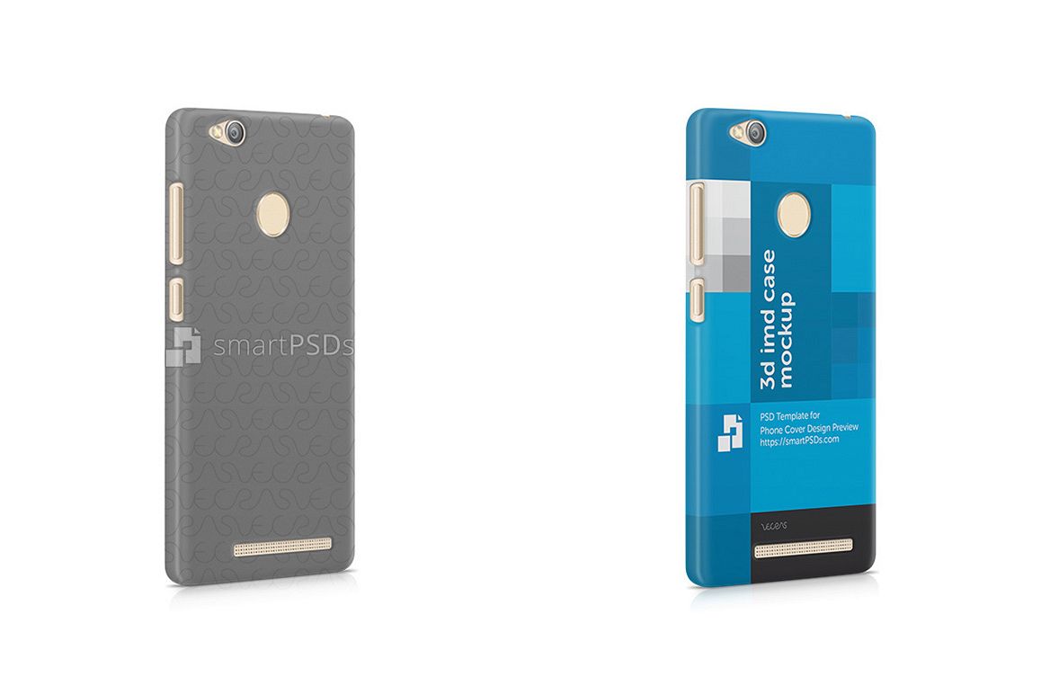 Xiaomi Redmi 3s Prime 3d IMD Mobile Case Design mockup- Right view 2016 example image 1