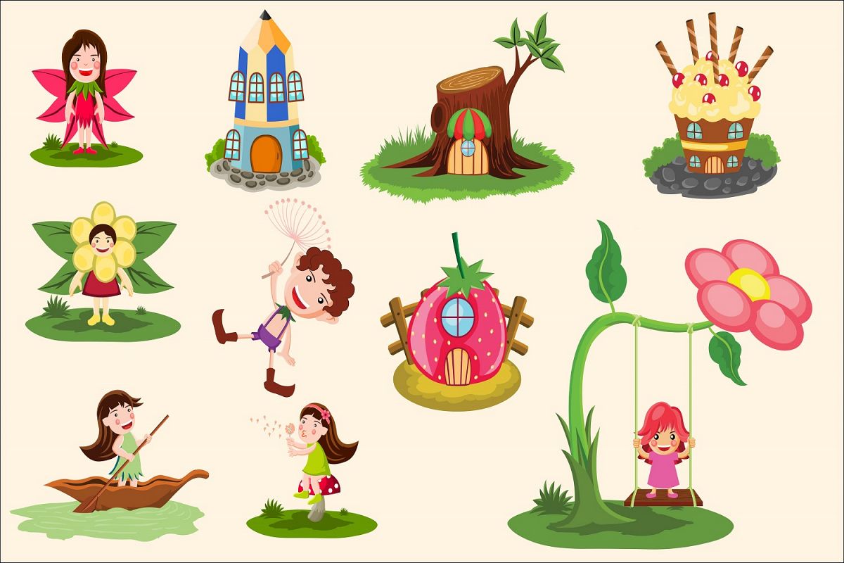 Fairy tale illustration Vector Pack example image 1