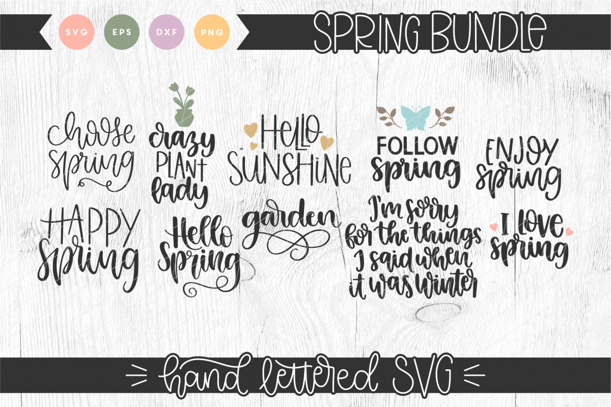 Hand Lettered Spring Bundle example image 1
