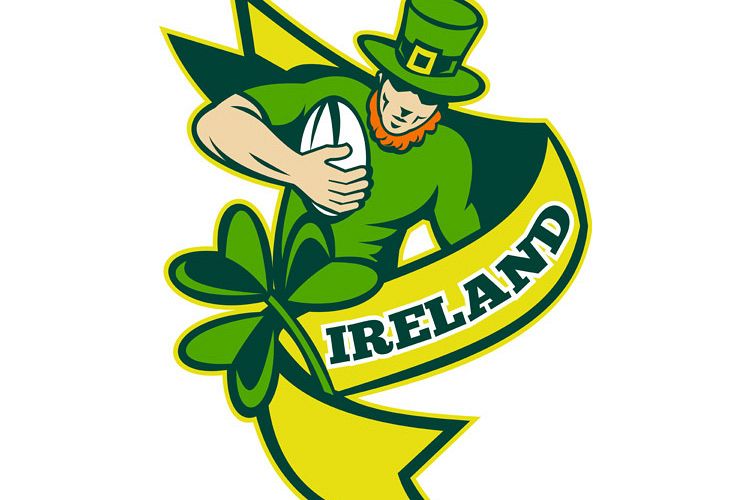 Irish rugby player leprechaun hat shamrock example image 1