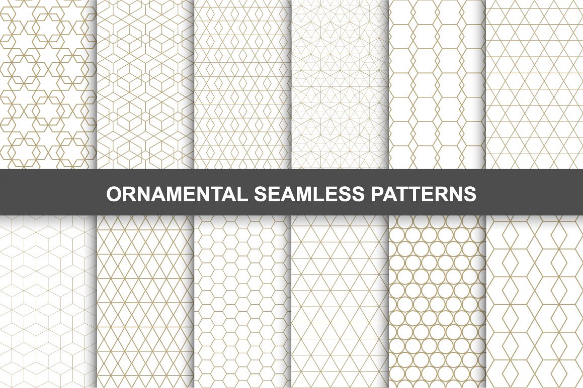 Ornamental seamless patterns. example image 1