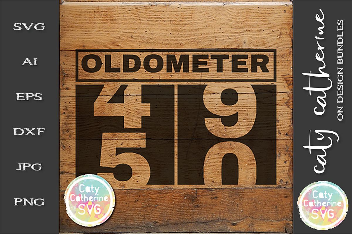 Download 50 Fiftieth Birthday Oldometer SVG Cut File