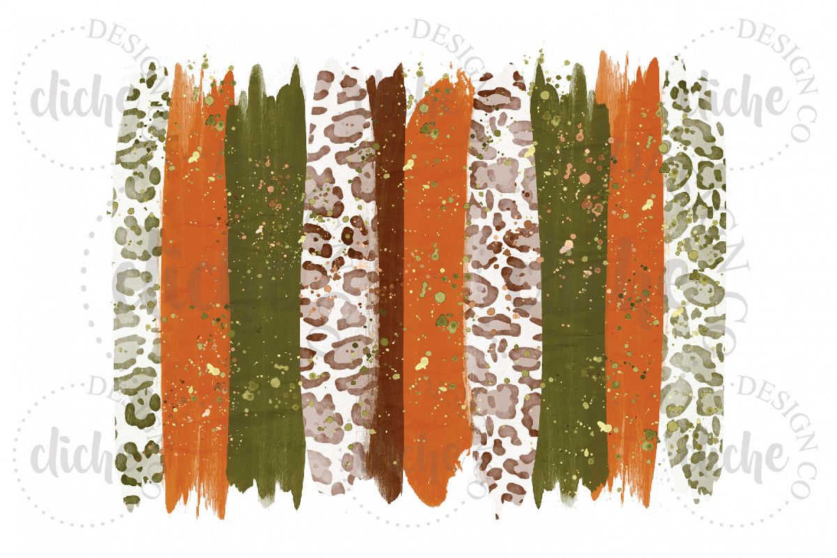 Fall Paint Stroke Sublimation Design Background example image 1