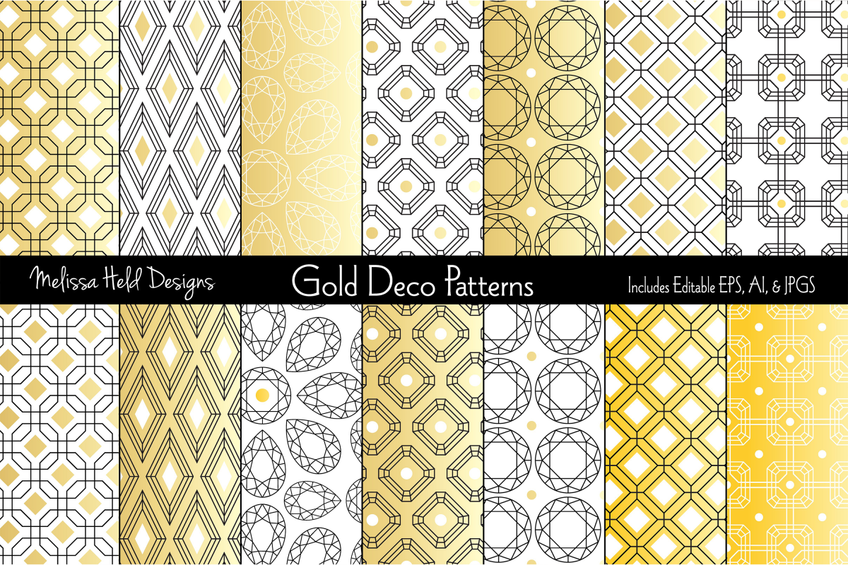Gold Deco Patterns example image 1