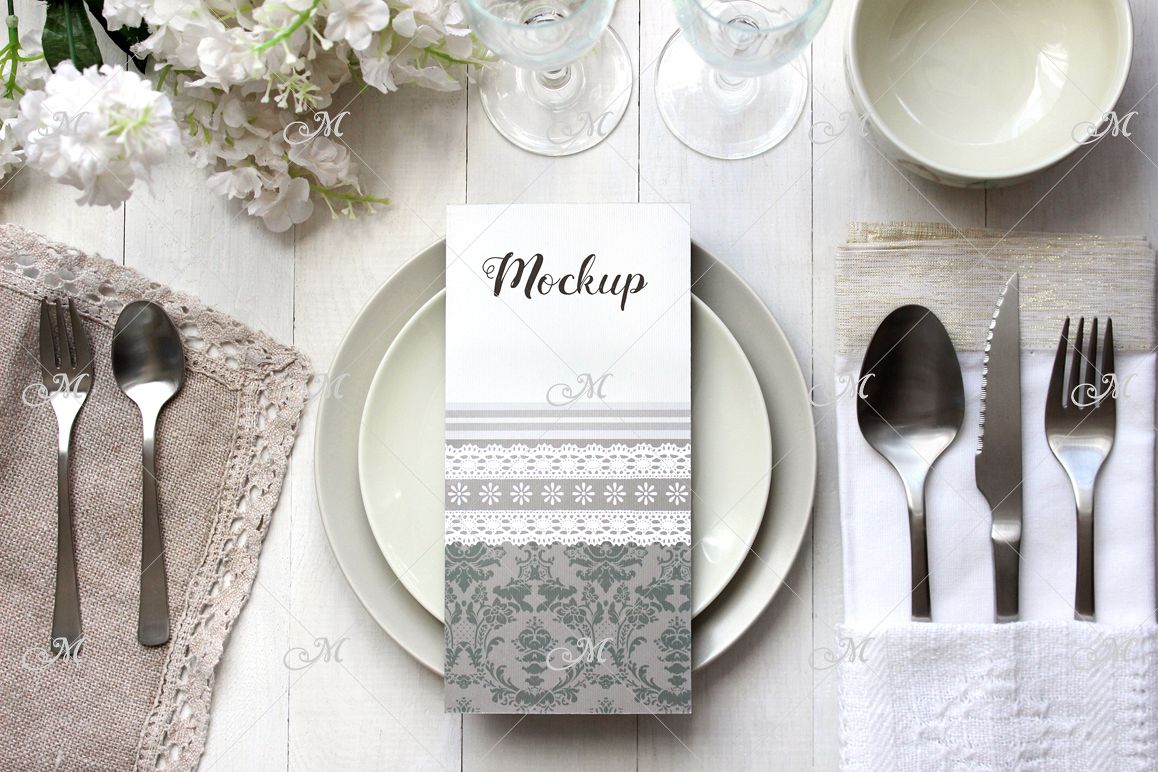 Light table Card Mockup. PSD smart example image 1