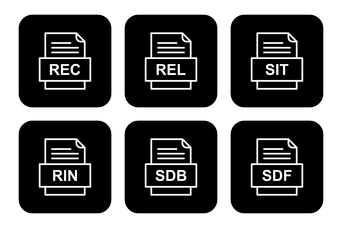 Set Of File Formats Icons example image 1
