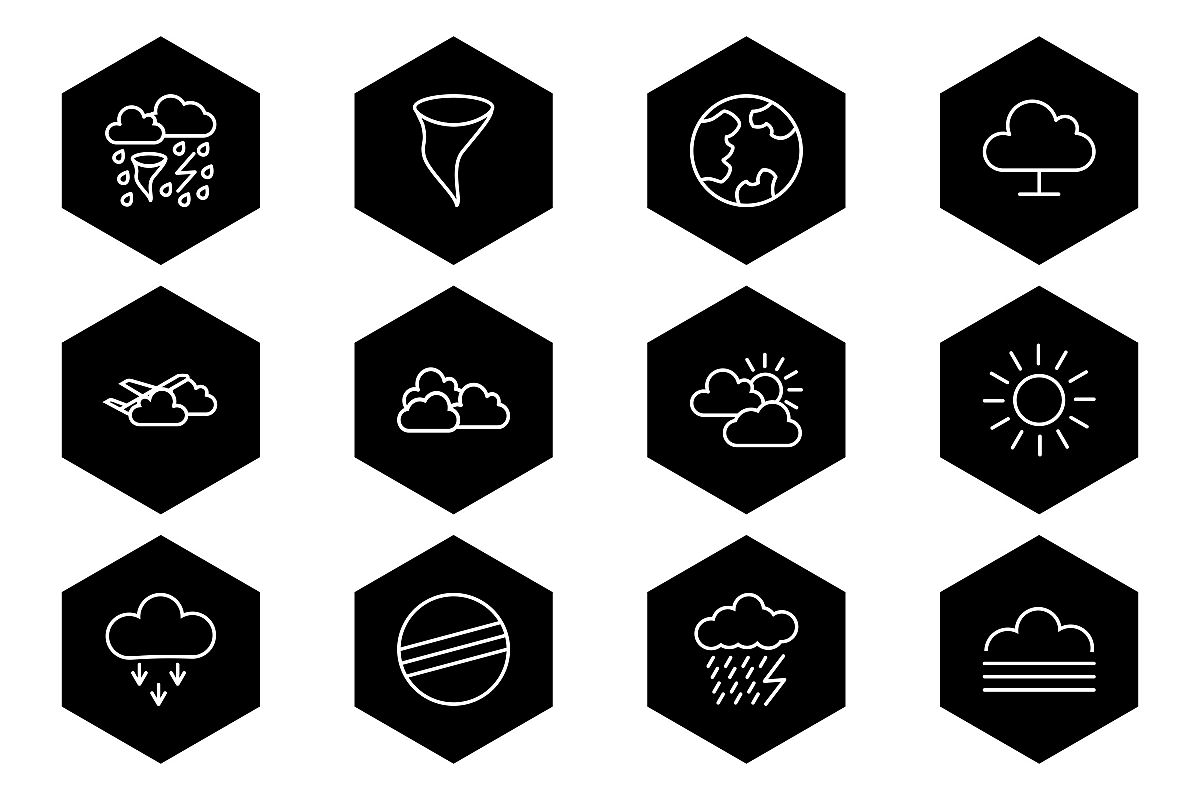 Set Of Weather And Season Icons example image 1
