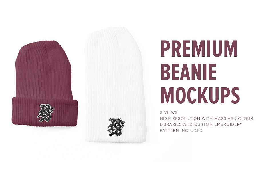 Premium Beanie Mockups example image 1