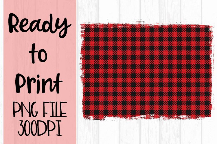 Red Buffalo Plaid Background Ready to Print example image 1