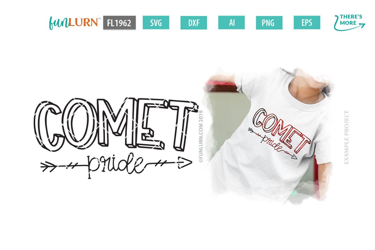Comet Pride Team SVG Cut File example image 1