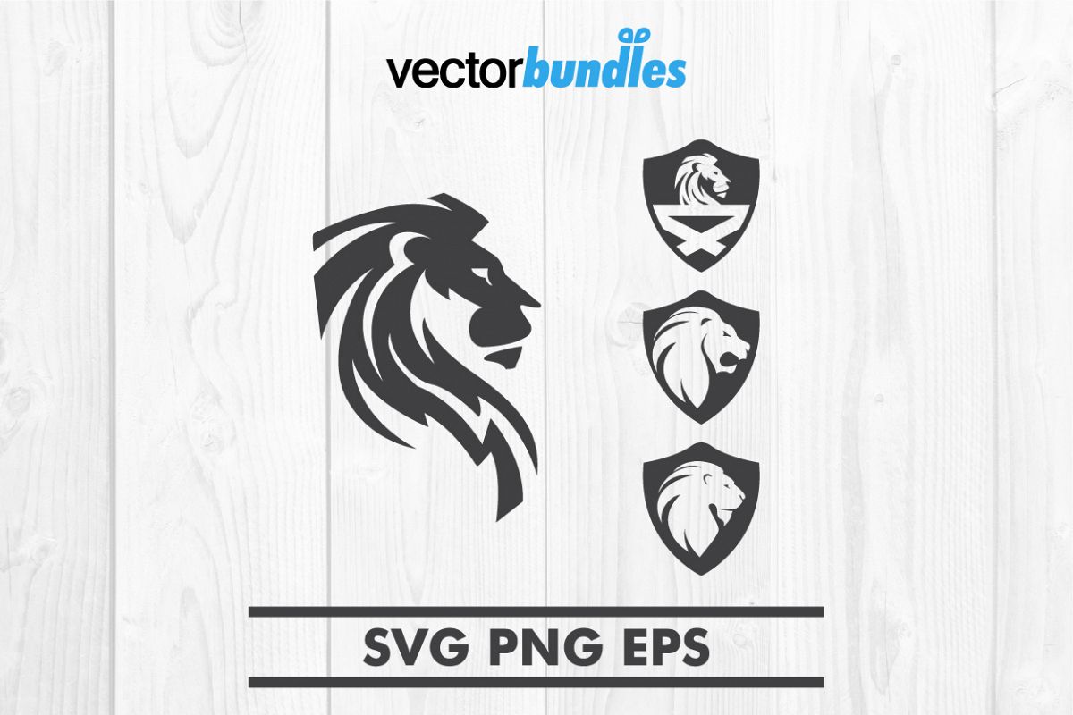 Lion head clip art svg example image 1