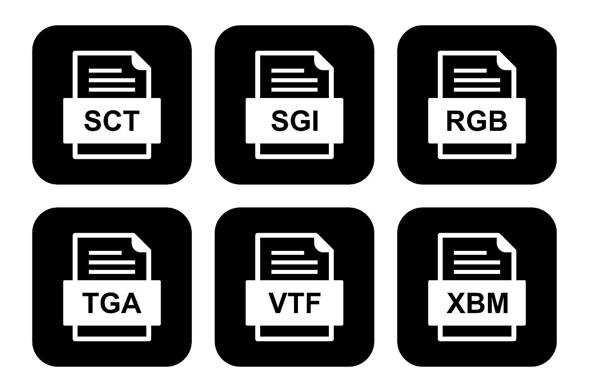 Set Of File Formats Icons example image 1