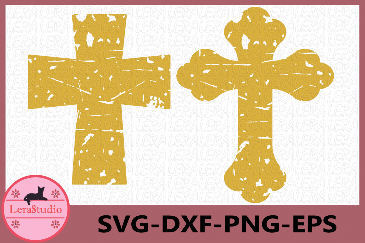 Cross Grunge SVG, Distressed Cross Svg, Christian Cross Svg example image 1