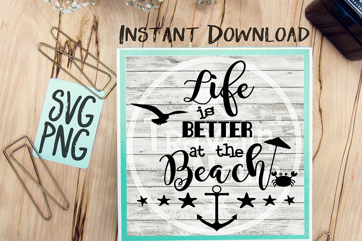 Life Is Better At The Beach SVG Beach Summer Time Quote example image 1
