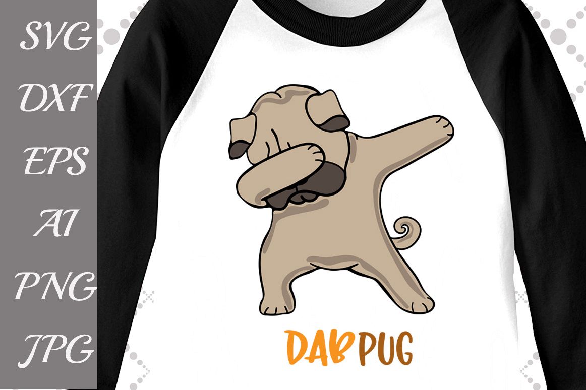 Dabbing Pug Svg example image 1