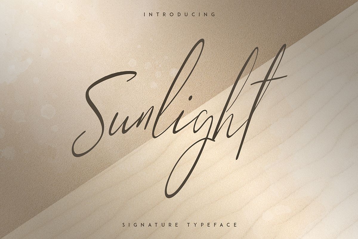 Sunlight - Signature typeface example image 1