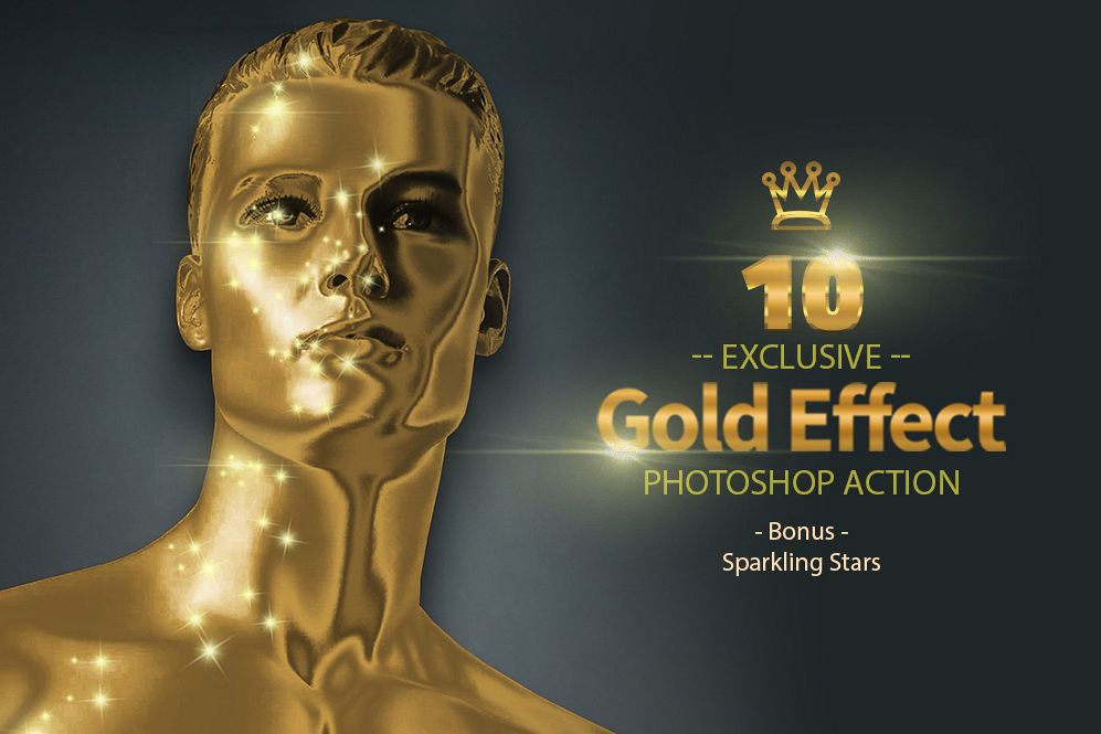 10 Gold & Sparkling Stars example image 1