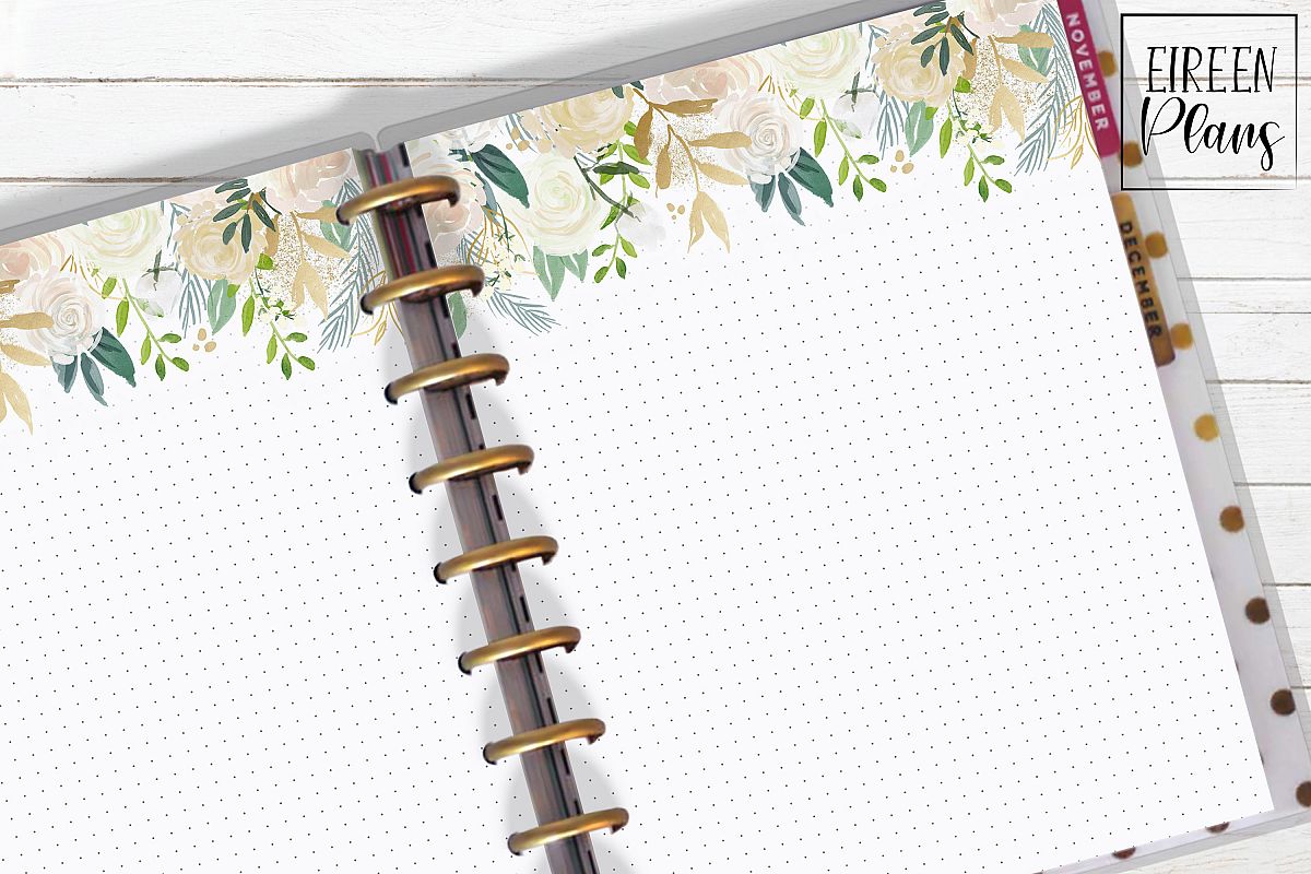 Set of floral notes for the Classic Happy Planner example image 1
