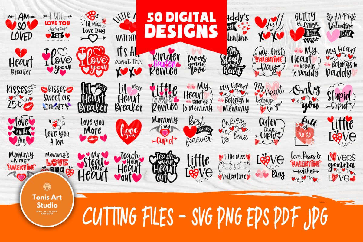 Valentine's Day Quotes | Valentines SVG Bundle| SVG Cut File example image 1