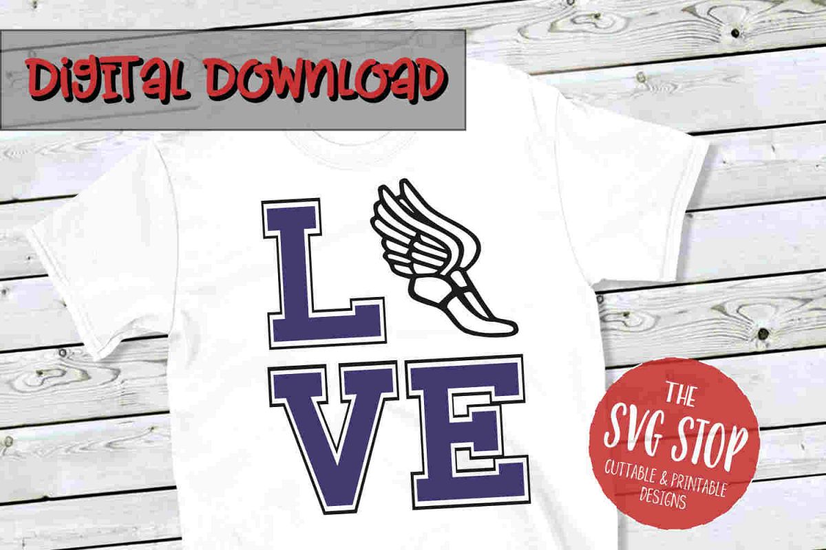 Love Cross Country 2-SVG, PNG, DXF example image 1