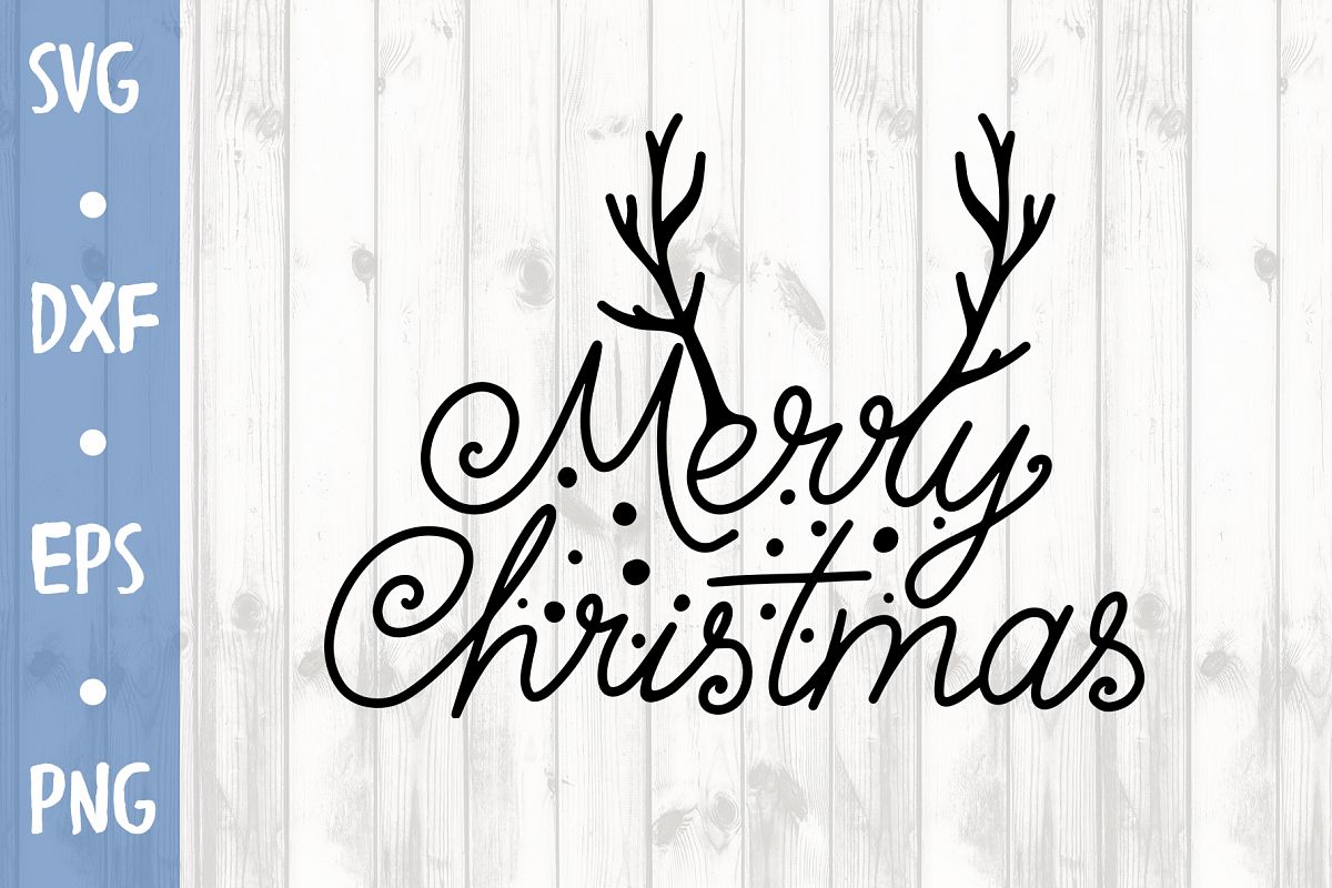 Merry christmas SVG CUT FILE example image 1