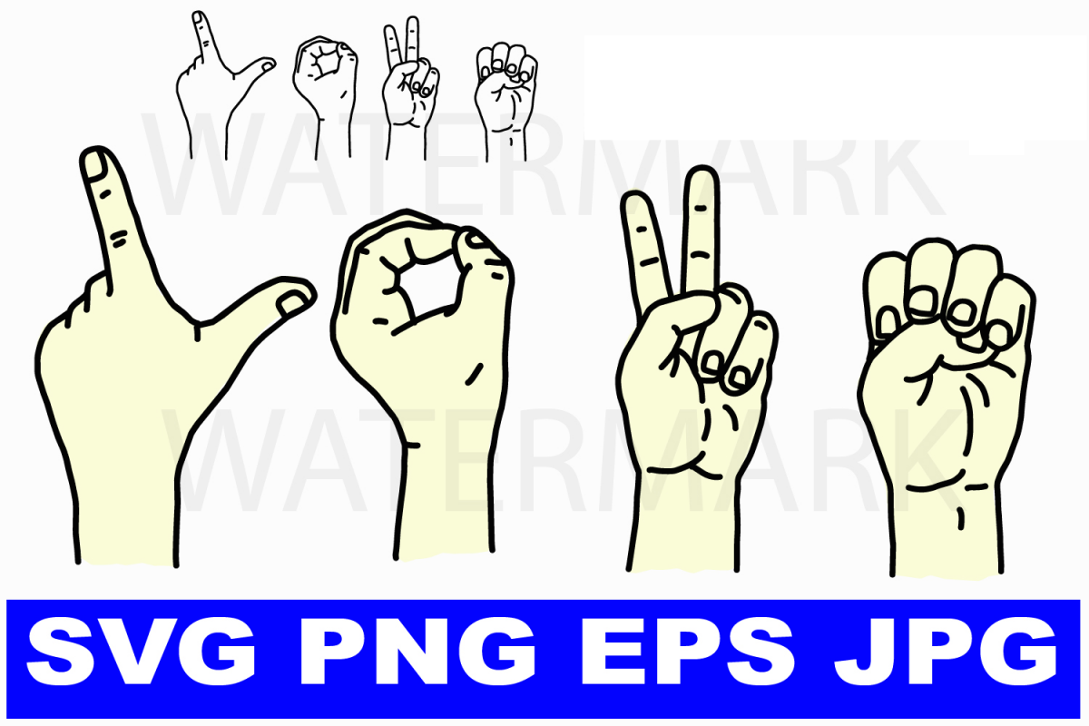 I love you in Sign Language - svg png eps jpg