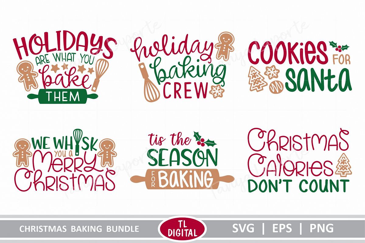 Download Christmas Baking Bundle - SVG | EPS | PNG (306353) | SVGs ...