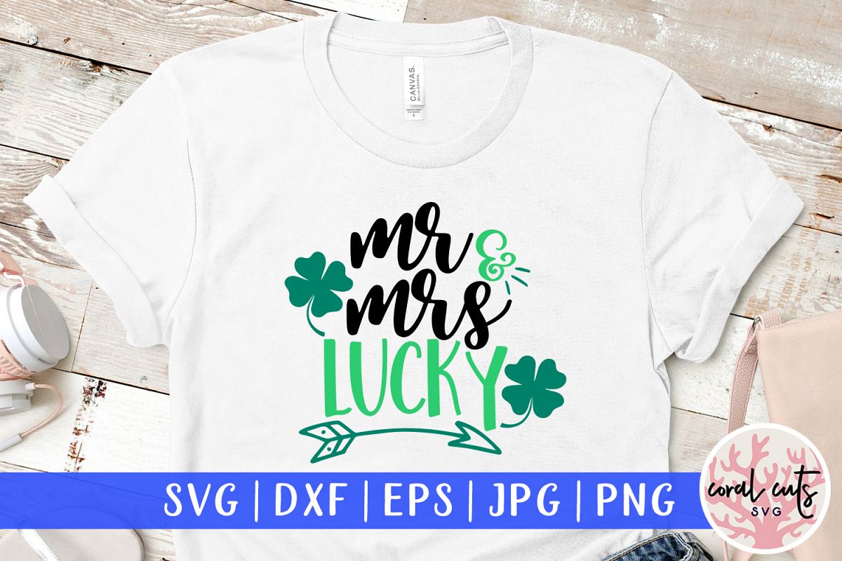 Mr & Mrs Lucky - St. Patrick's Day SVG EPS DXF PNG example image 1