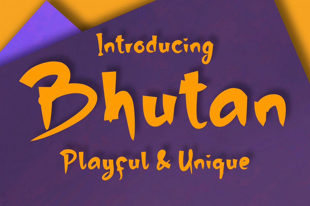 Bhutan | Display Font example image 1