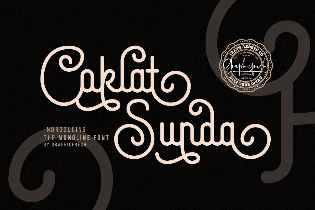 Coklat Sunda - The Monoline Font example image 1