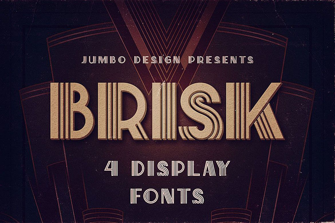 Brisk - ArtDeco Display Font example image 1