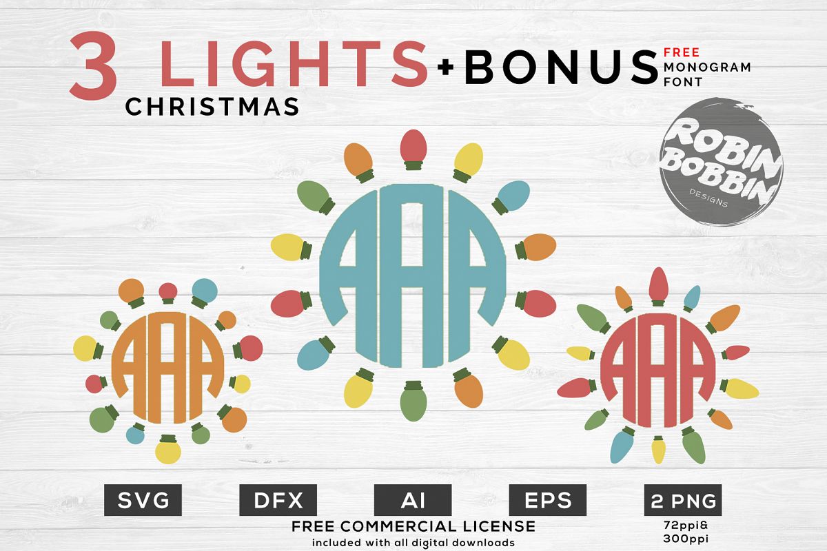 Download Christmas Lights Svg Christmas Monogram Svg Bundle 173062 Monograms Design Bundles