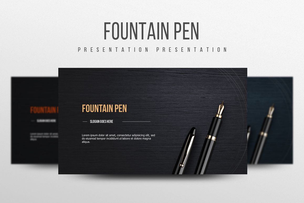 Fountain Pen Theme Presentation example image 1