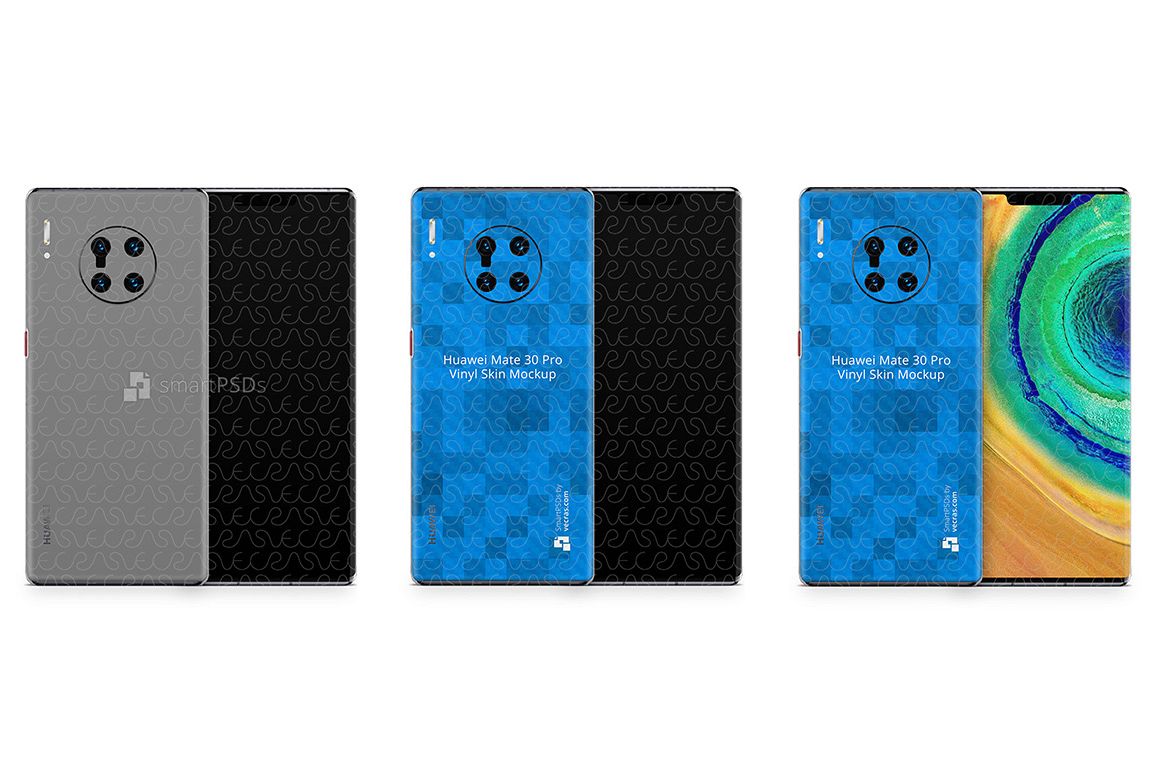 Huawei Mate 30 Pro 2019 PSD Skin Mockup Template example image 1