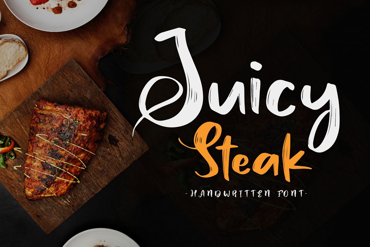 Juicy Steak - Handwritten Font example image 1