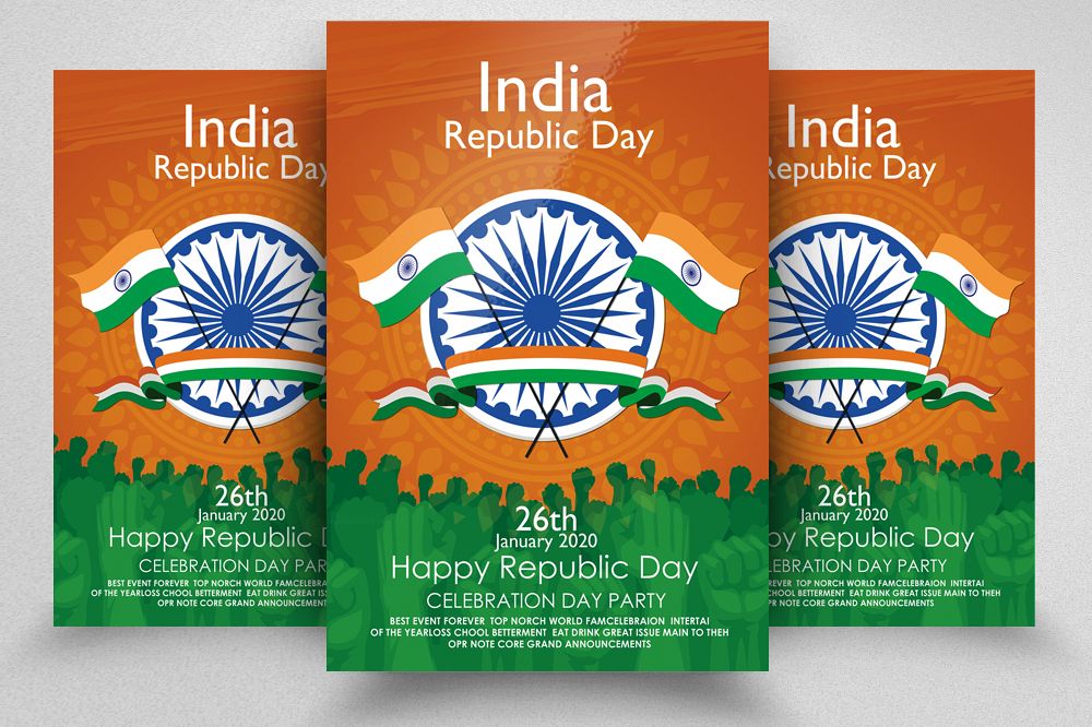 Indian Rebublic Day Festival Flyer Template example image 1