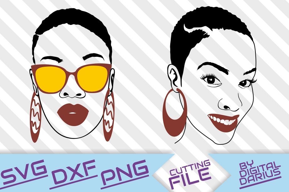 Download 2x Afro Woman with short hair svg, Glasses, Black girl magic