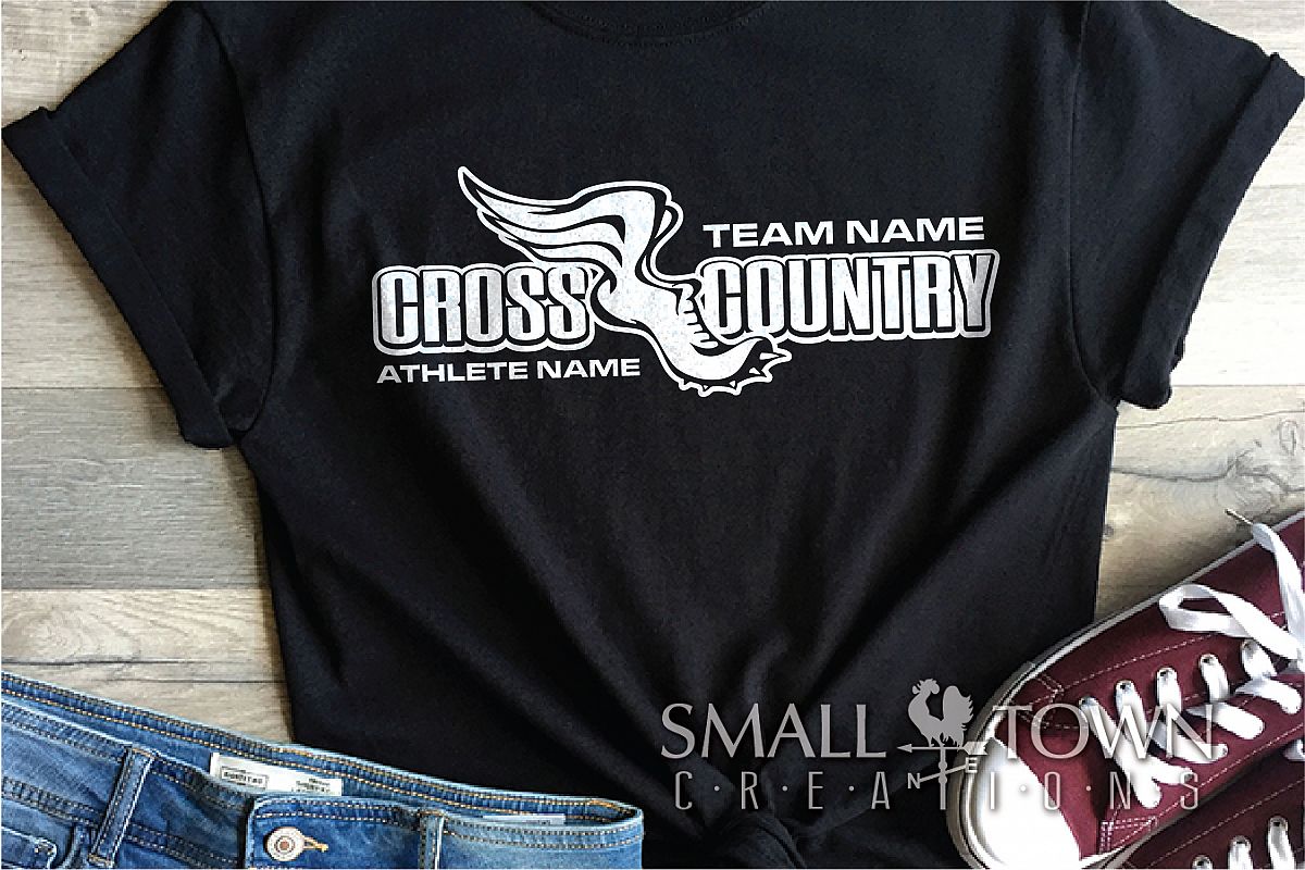 Cross Country, Team, Sports, Logo, PRINT, CUT & DESIGN example image 1