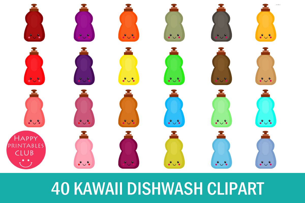 40 Kawaii Dishwash Clipart- Dishwash Clipart PNG Images example image 1