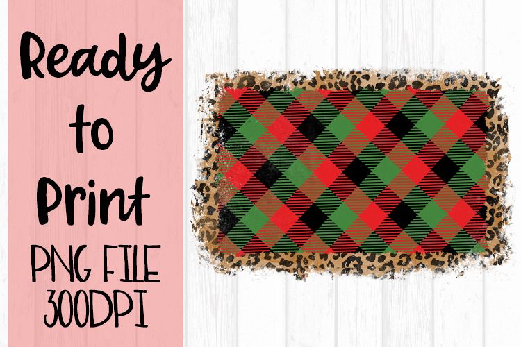 Plaid and Leopard Monogram Frame Ready to Print example image 1