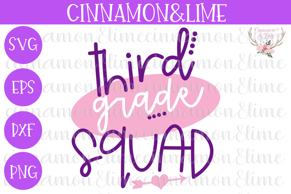 3rd Grade Squad SVG example image 1