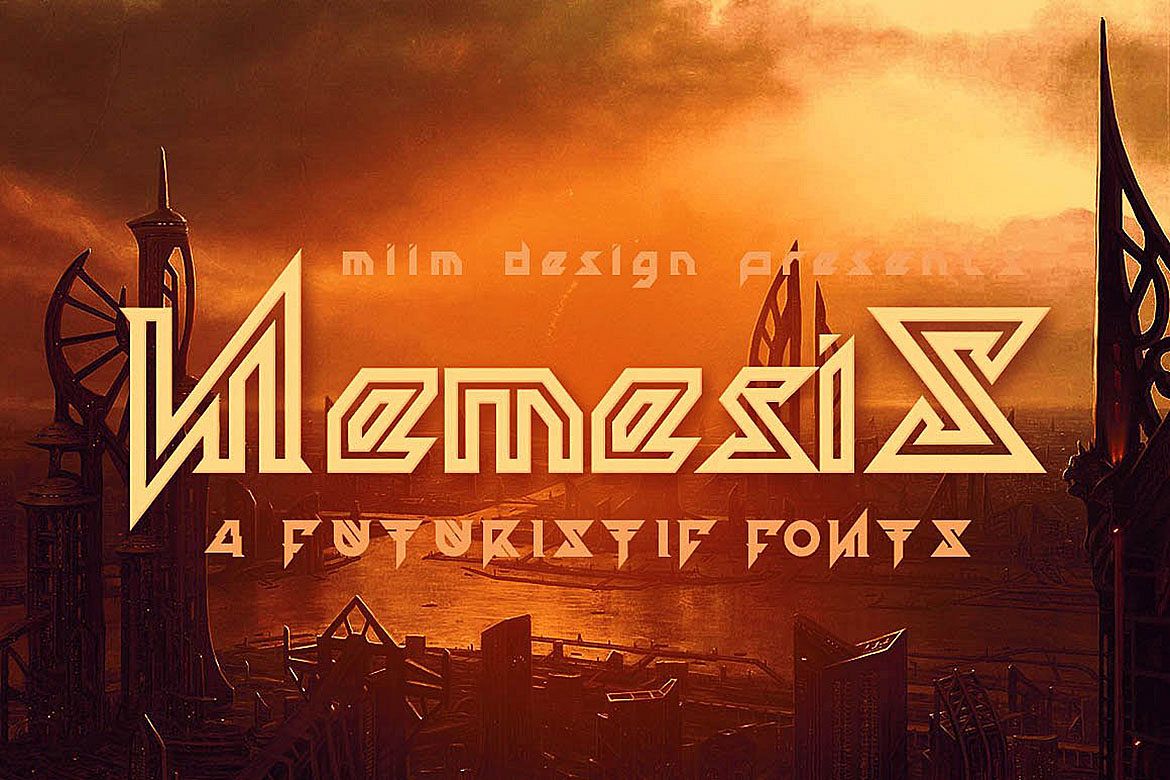 Nemesis - Futuristic Font example image 1
