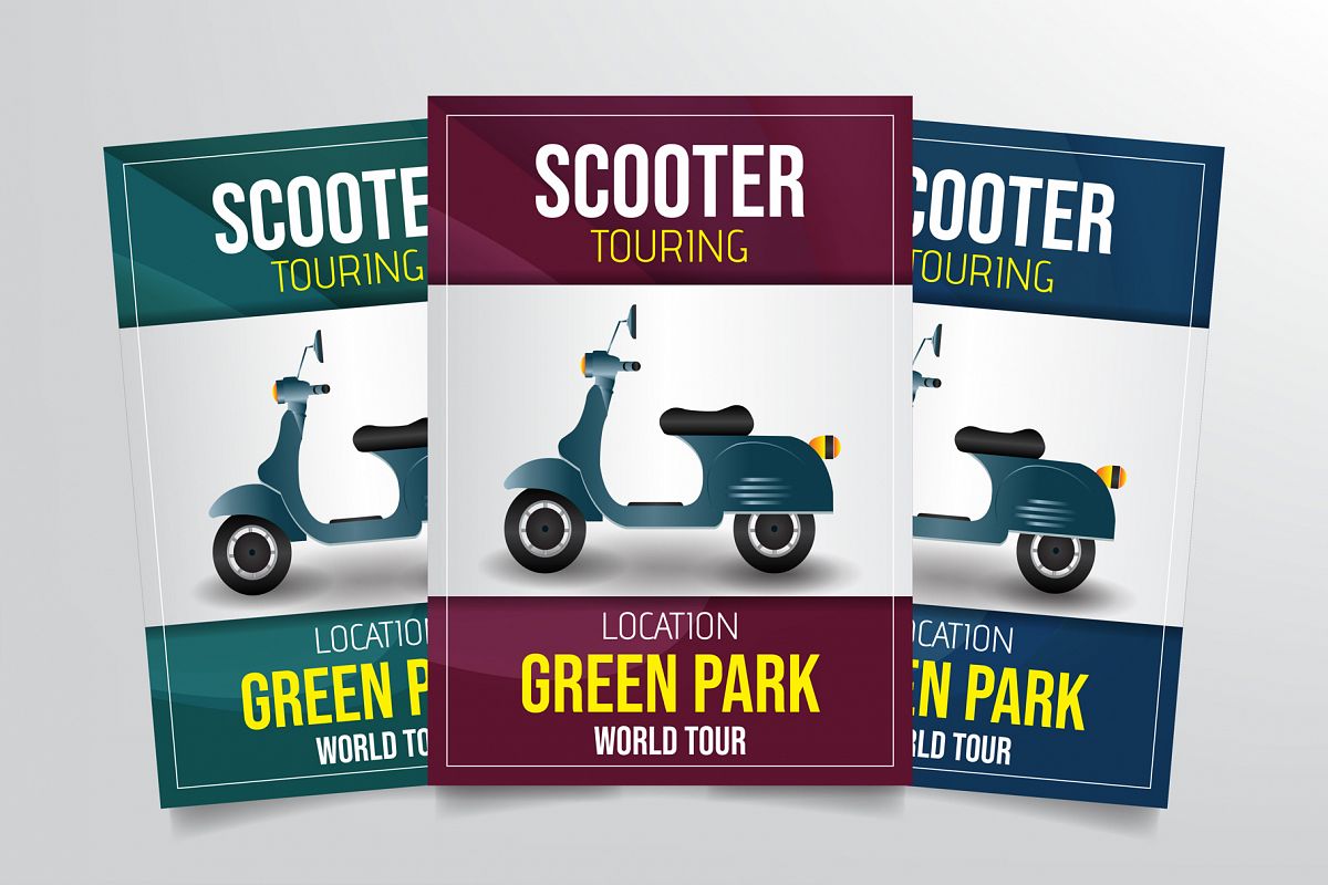 Scooter Touring Flyer Template example image 1