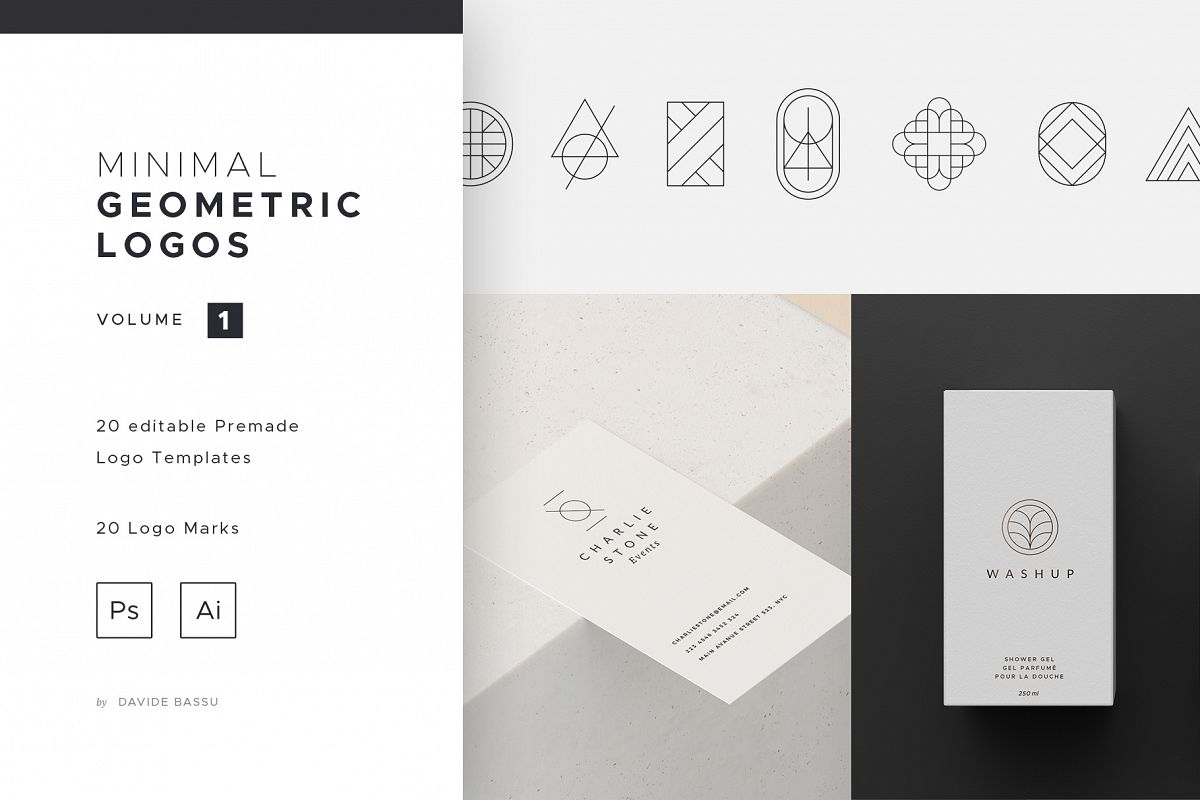 Minimal Geometric Logos - Volume 1 example image 1