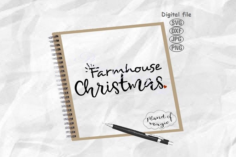 Farmhouse Christmas Svg, Christmas Svg, Farmhouse Sign Svg example image 1