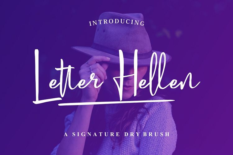 Letter Hellen Signature Dry Brush example image 1