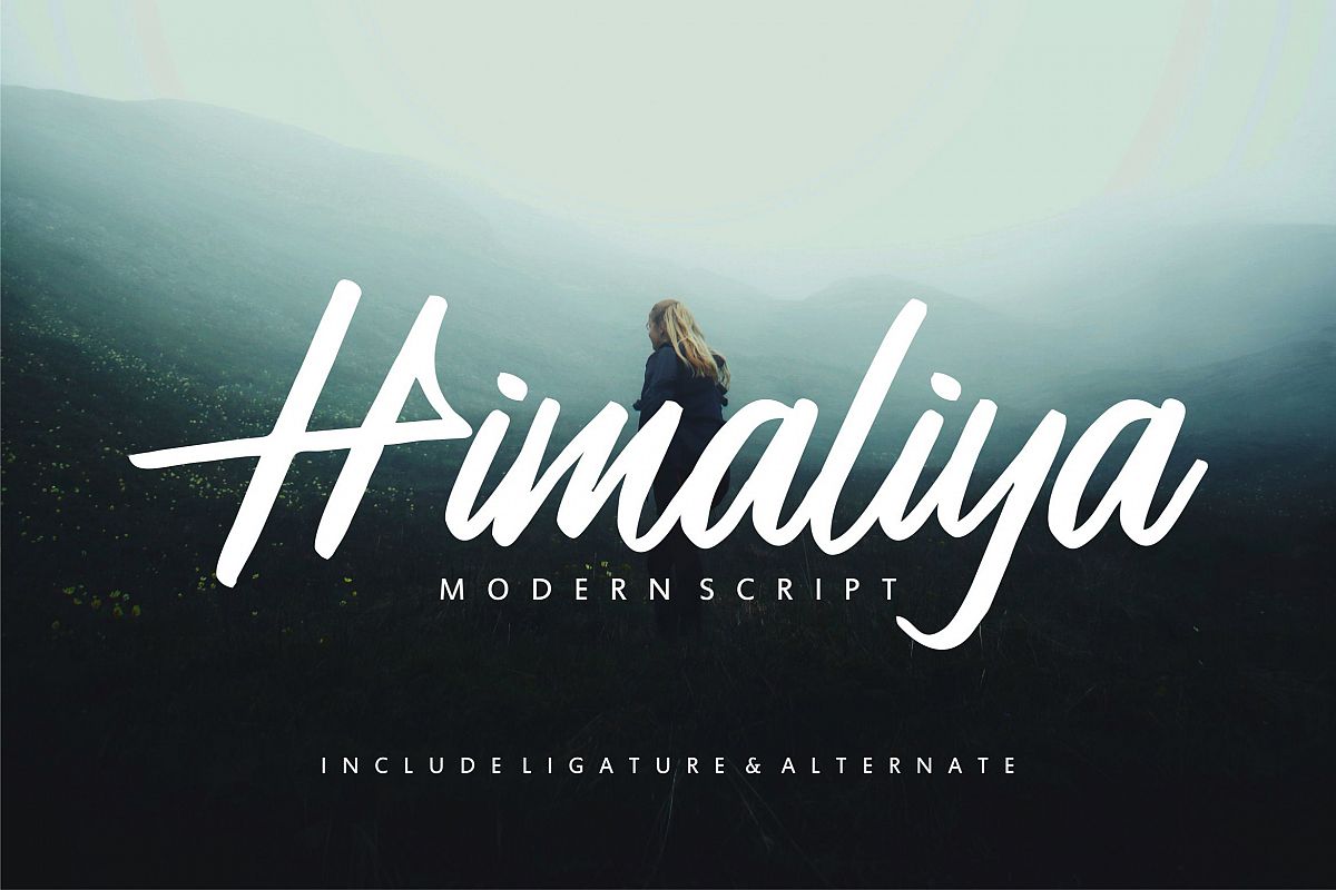 Himaliya | Handwritting Script Font example image 1